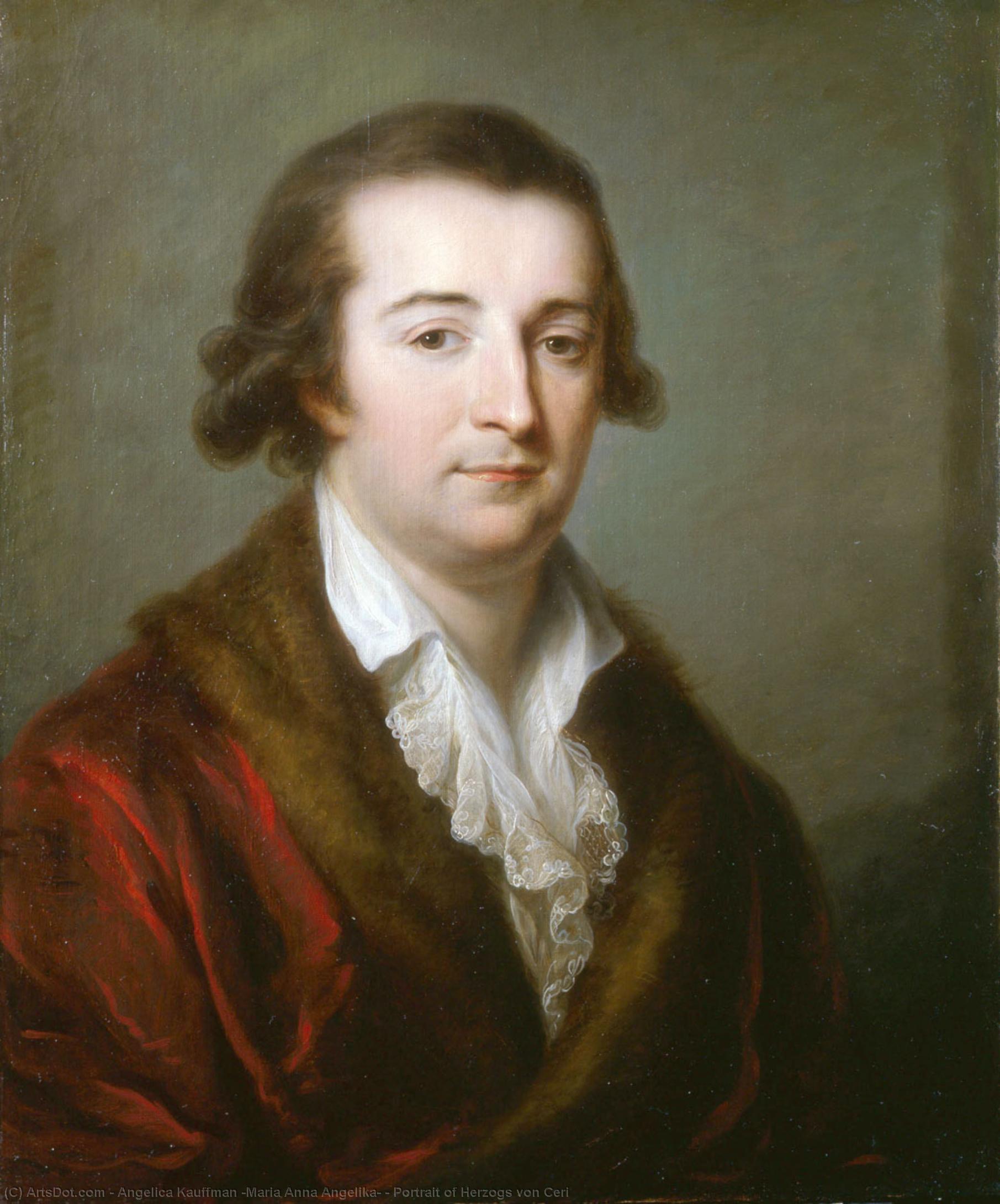 Portrait Of Herzogs Von Ceri — Angelica Kauffmann (maria Anna Angelika)
