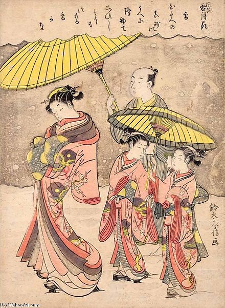 Snow From The Series Elegant Snow — Suzuki Harunobu