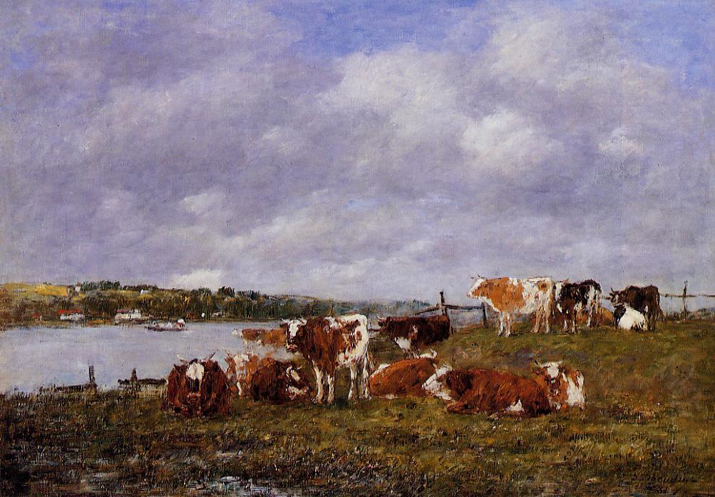 Pasturage, The Valley Of The Touques — Eugène Louis Boudin