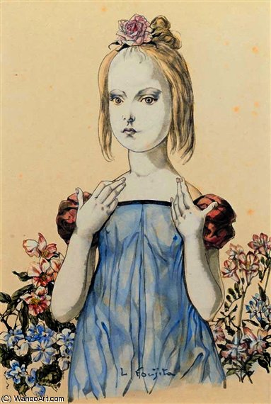 Fillette A La Rose — Léonard Tsuguharu Foujita