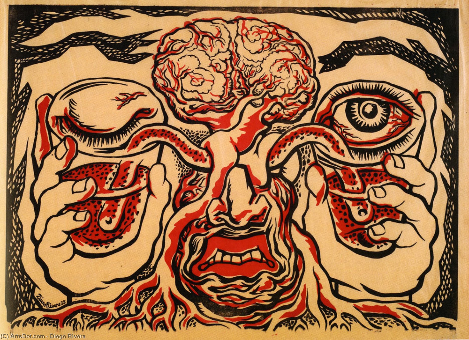 The Communicating Vessels (homage To Andre Breton) — Дијего Ривера