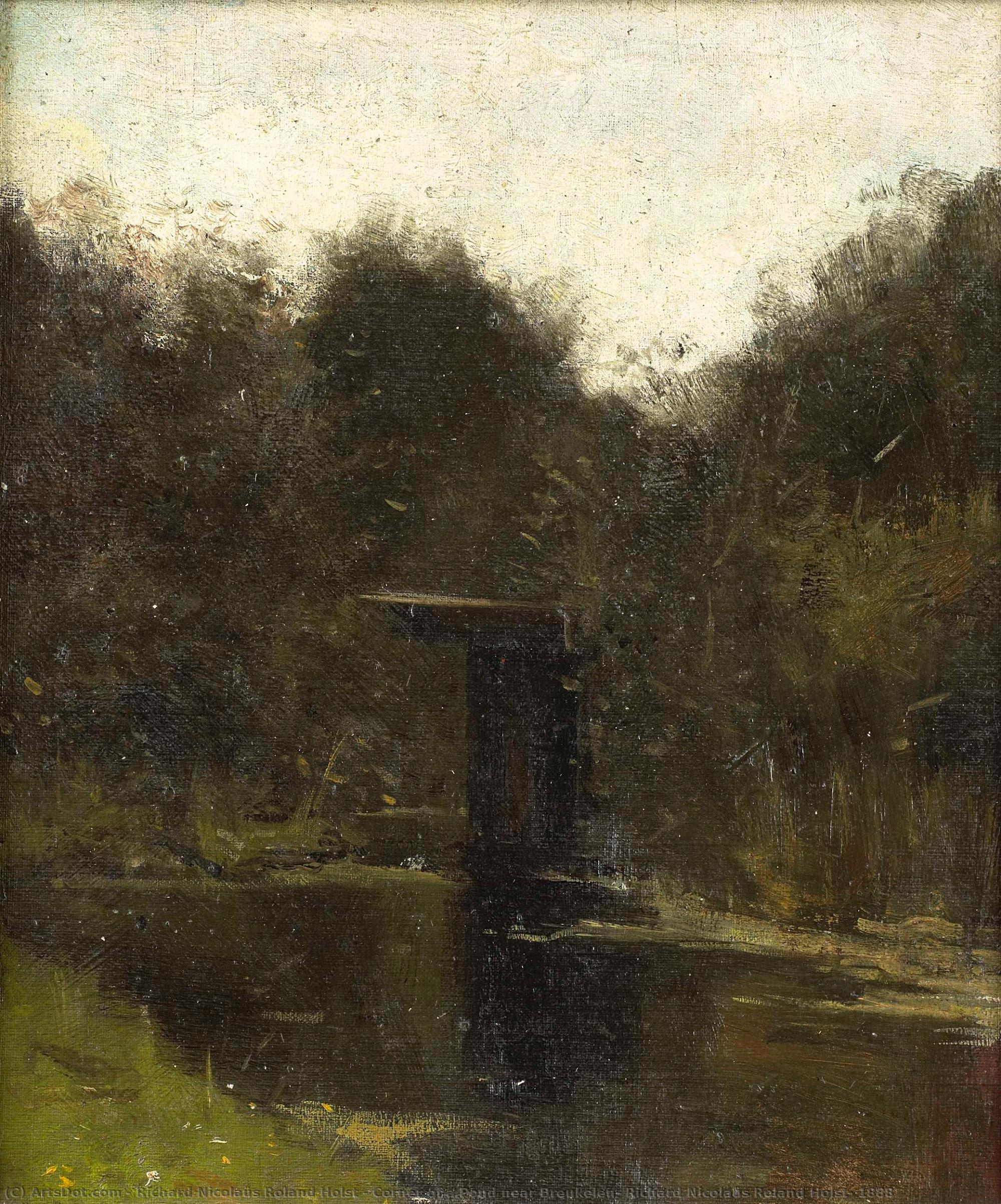 Corner Of A Pond Near Breukelen, Richard Nicolaüs Roland Holst, 1888 — Richard Nicolaüs Roland Holst