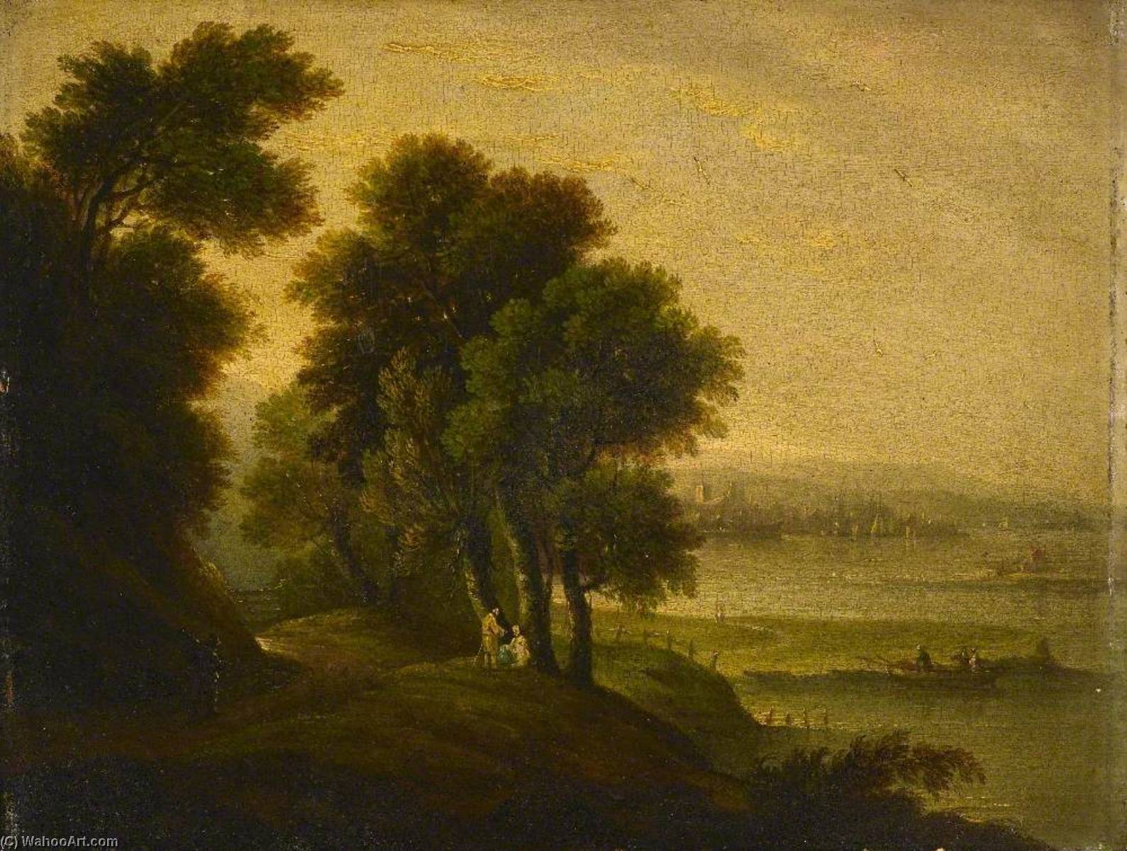 Landscape With A River Estuary — John Wallace Tucker