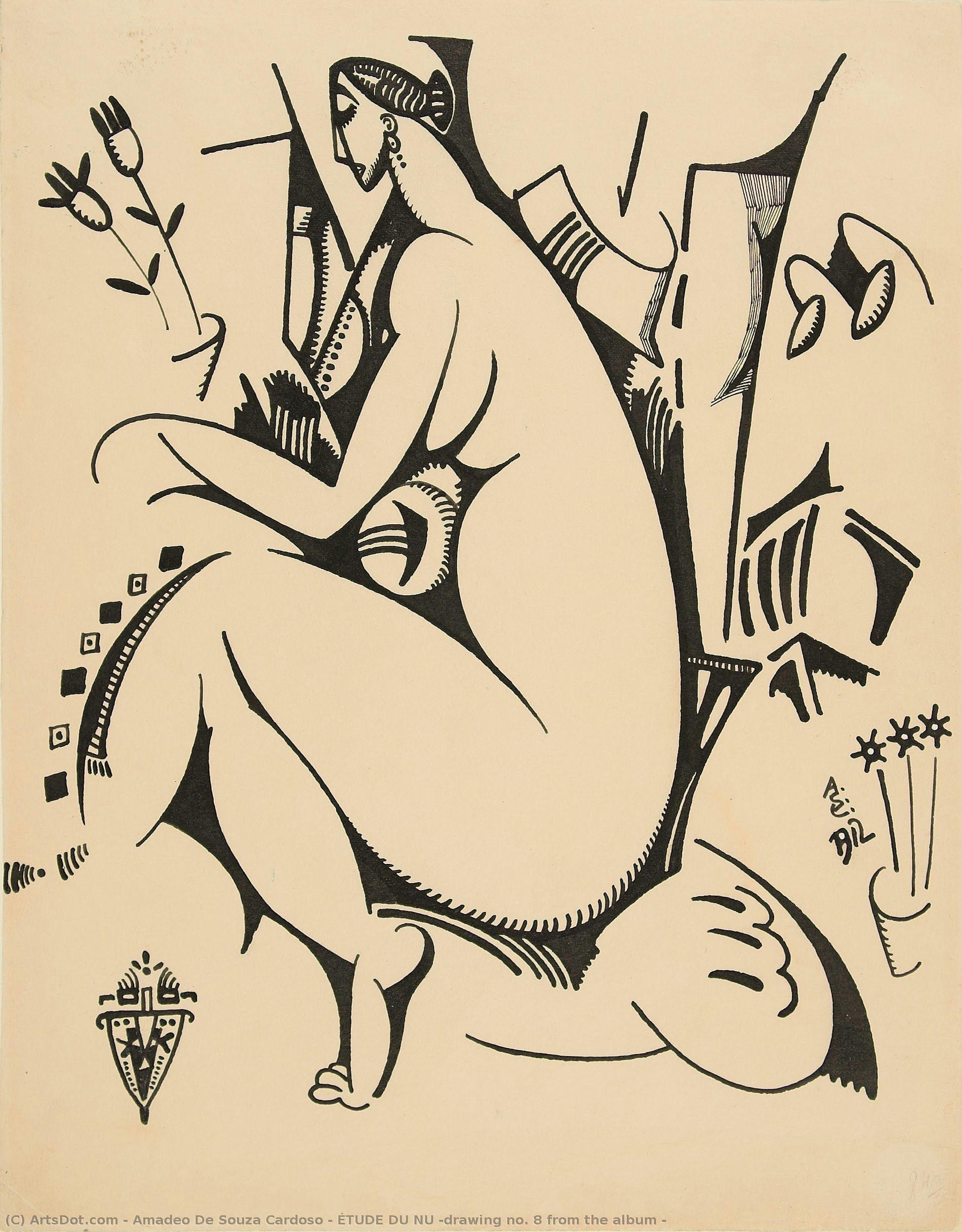 Étude Du Nu (drawing No. 8 From The Album — Amadeo Souza Cardoso