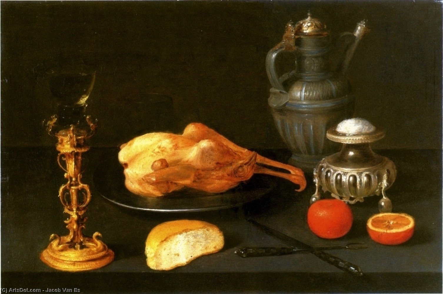Still Life With A Salt Cellar. — Jacob Foppens Van Es