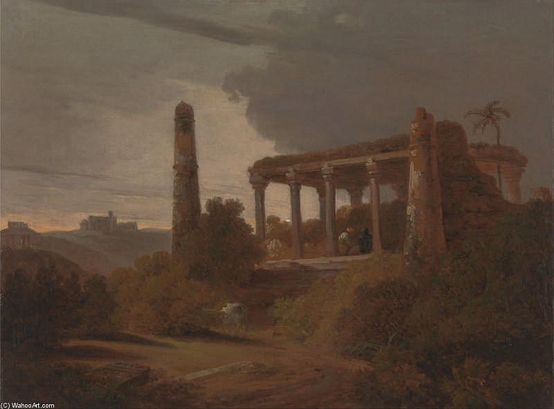 Indian Landscape With Temple Ruins — Томас И Уильям Дэниэл