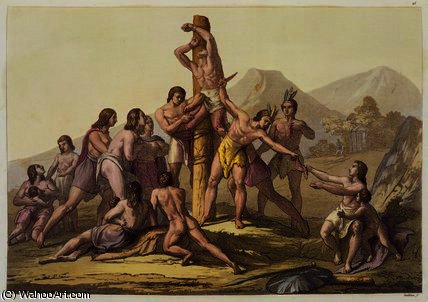 Peruvian Indians Making A Sacrifice — Gallo Gallina