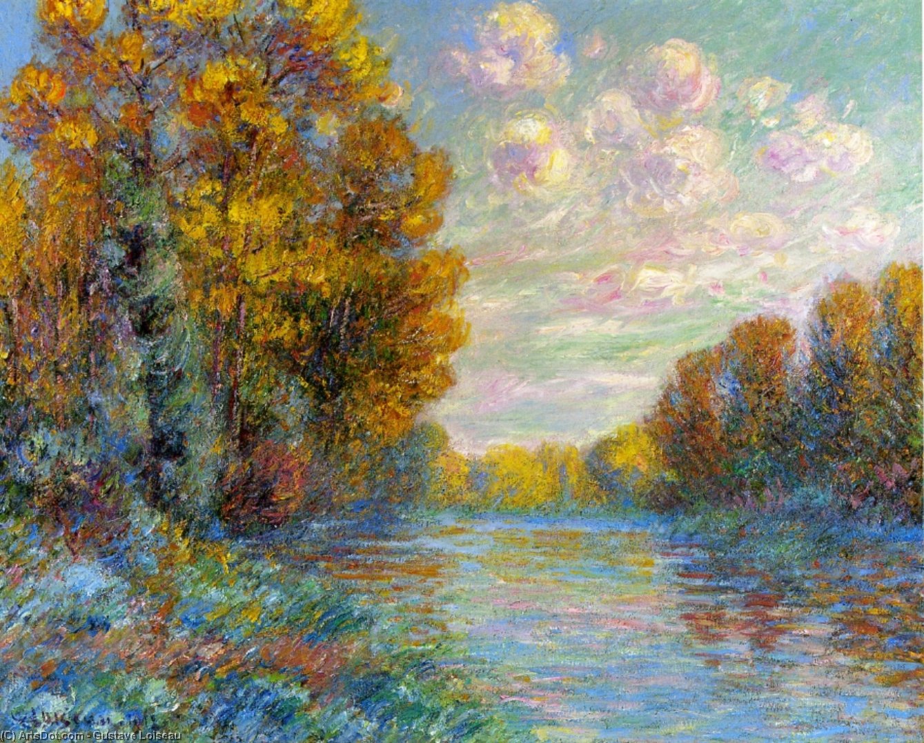 The River In Autumn — Густав Лоизоль