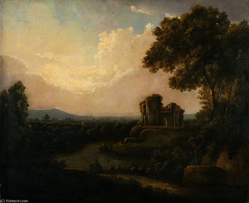 River Landscape With A Castle — Ričard Vilson