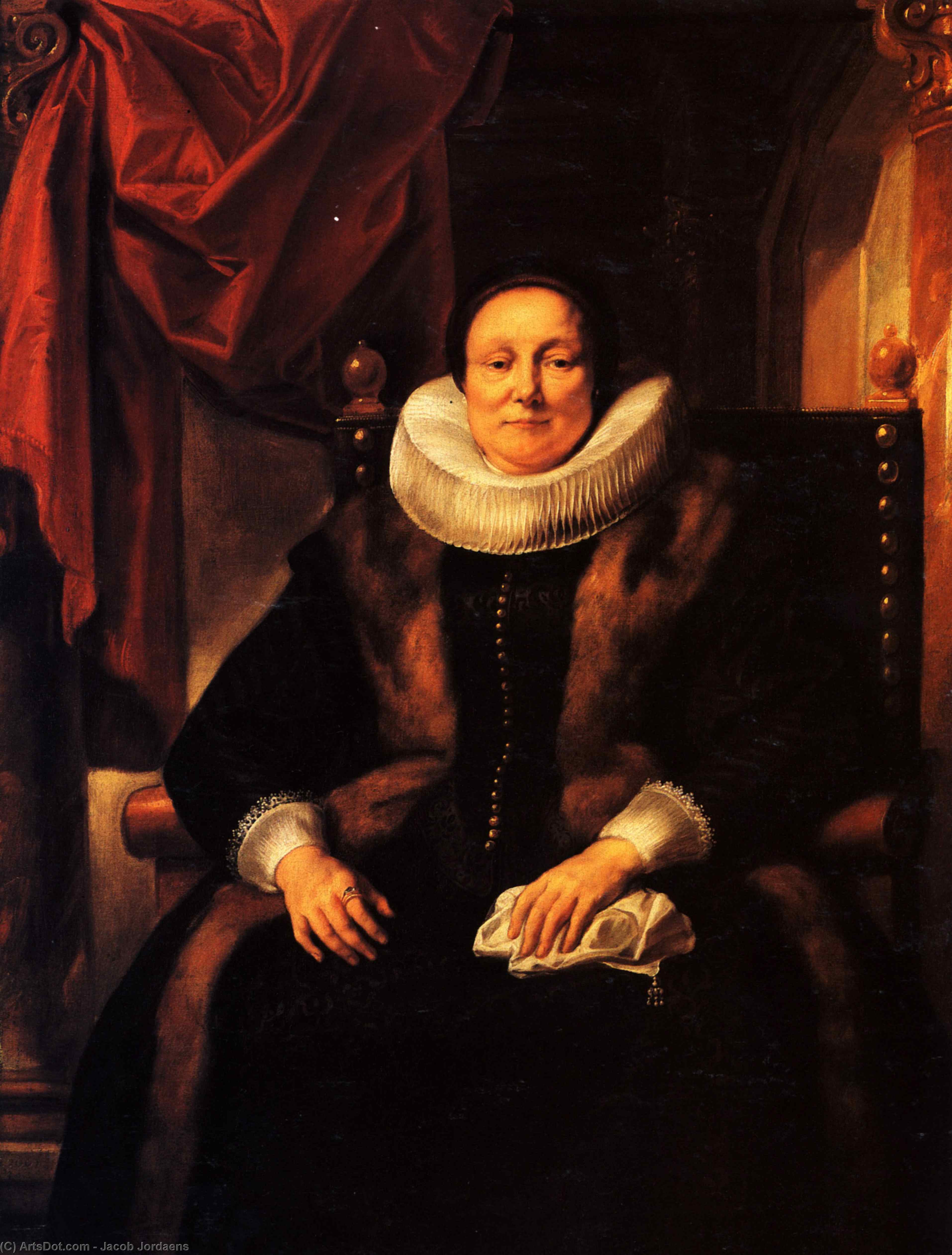 Portrait Of A Lady Sitting In A Chair — Јакоб Јорданс