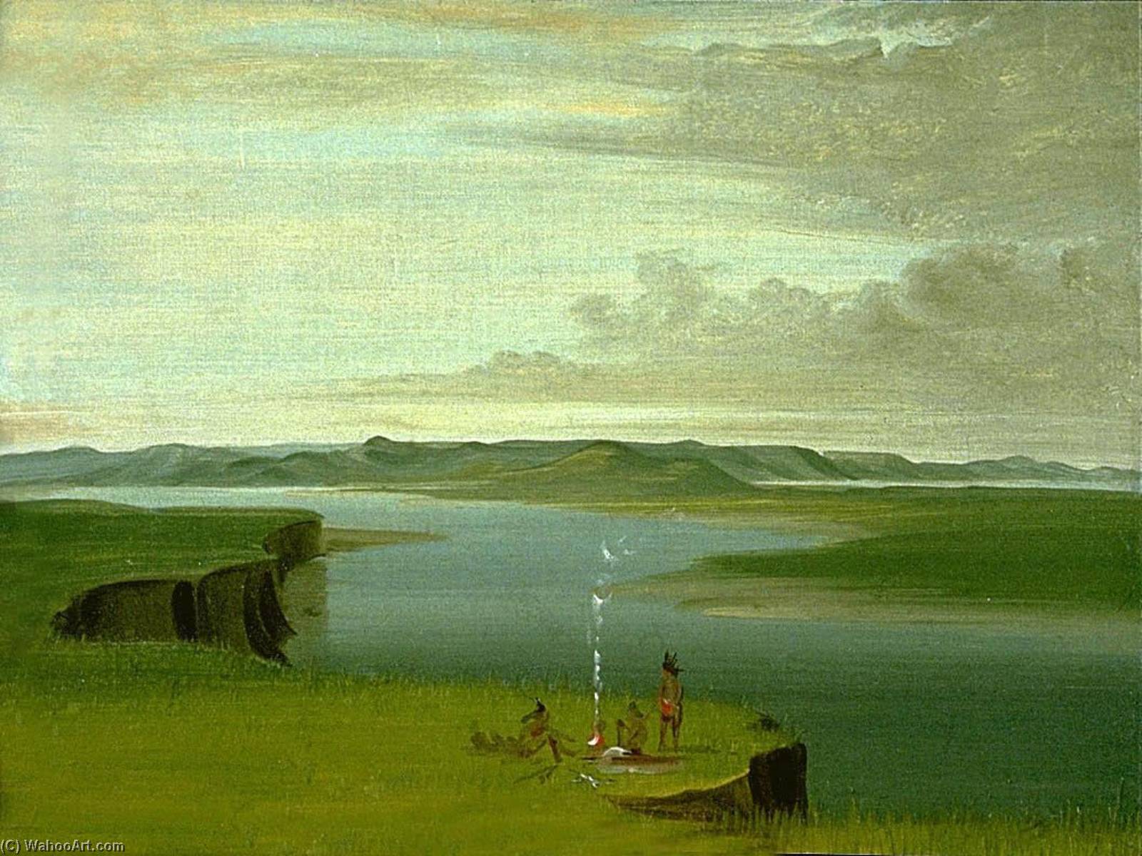 Prairie Bluffs At Sunrise, Near The Mouth Of The Yellowstone River — George Catlin