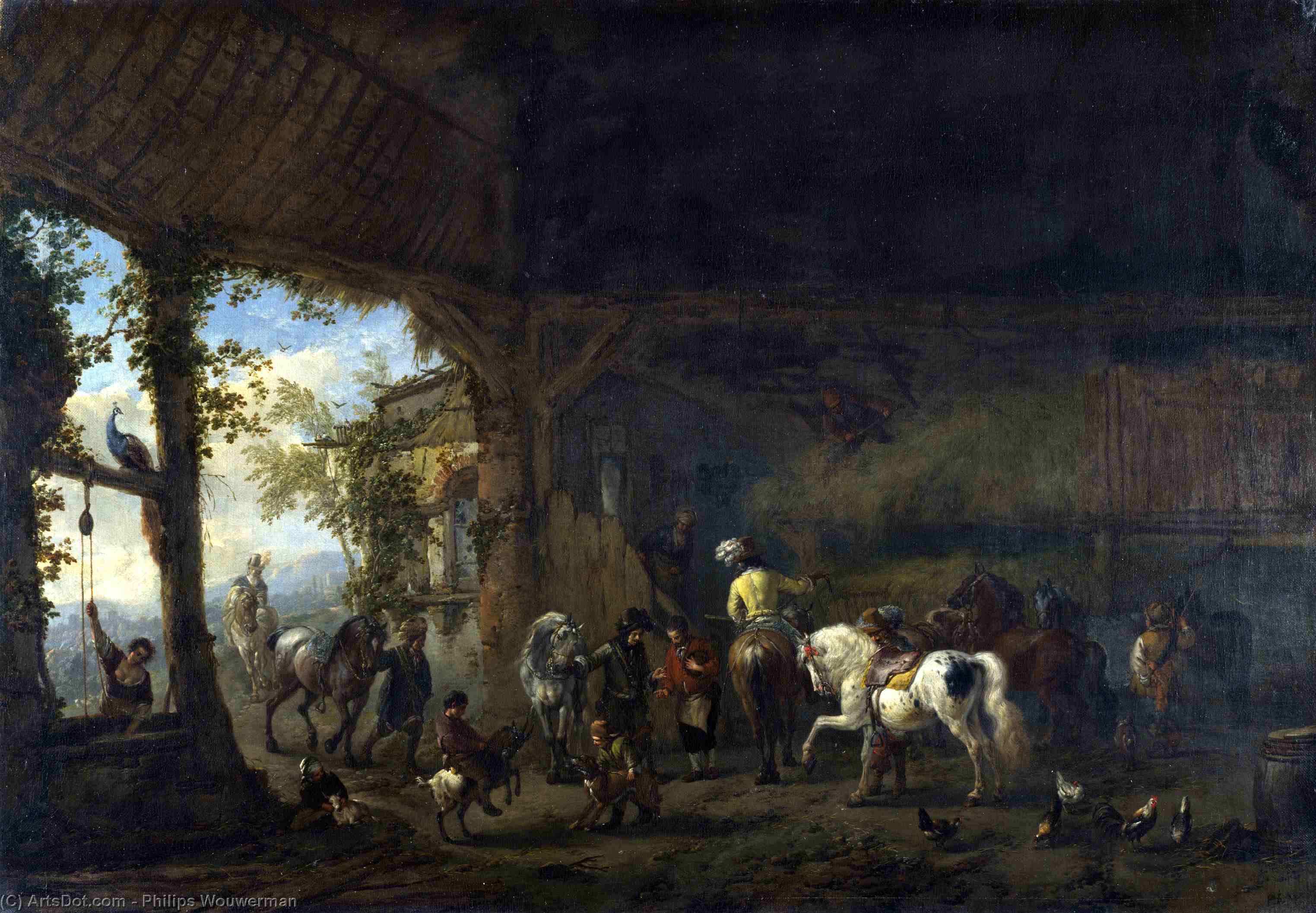 The Interior Of A Stable — Philips Wouwermans