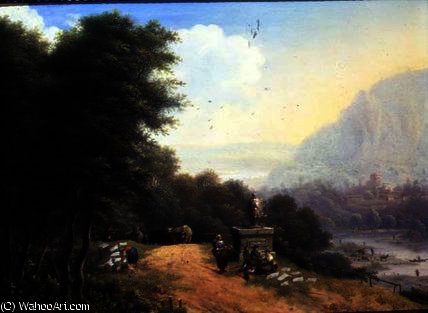 Landscape With Laundry Women — Johann Christian Vollerdt Or Vollaert
