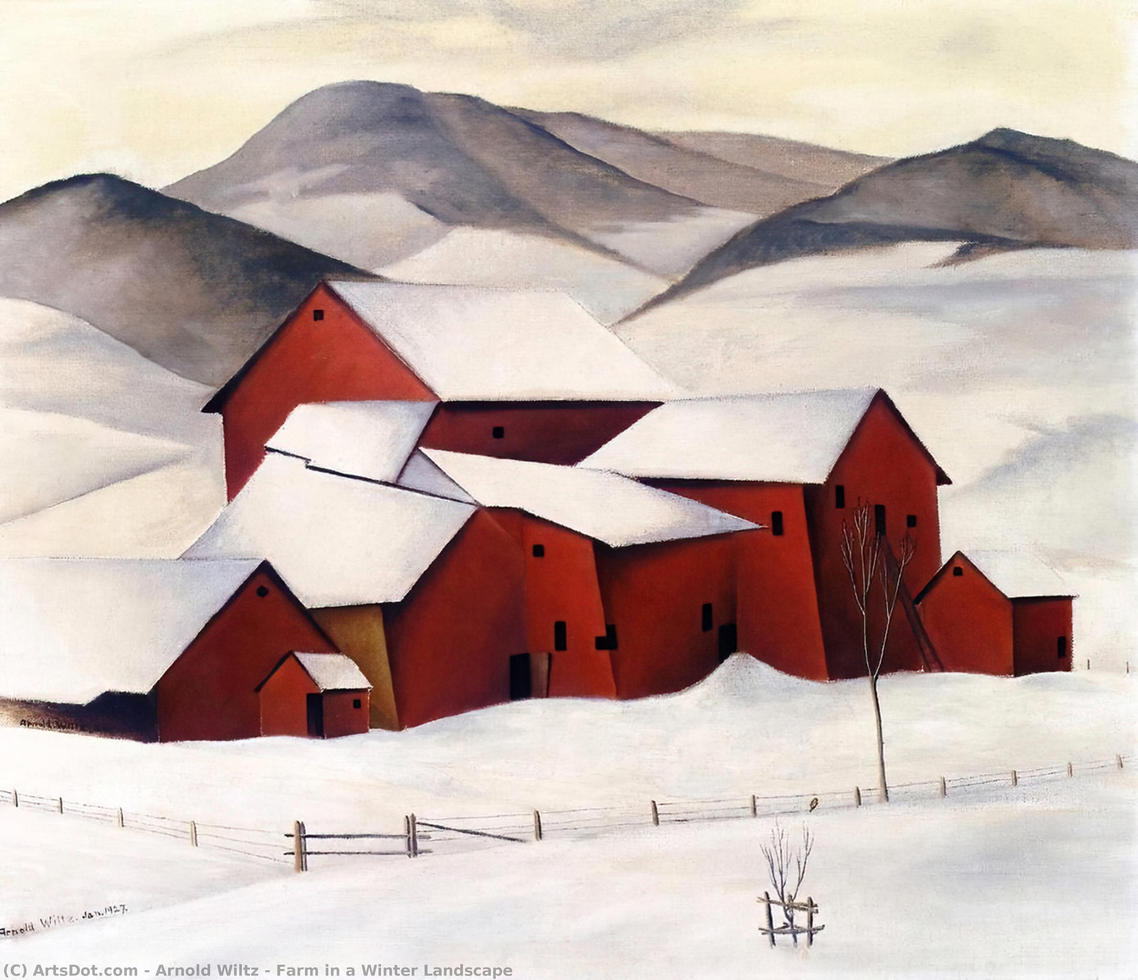 Farm In A Winter Landscape — Arnold Wiltz