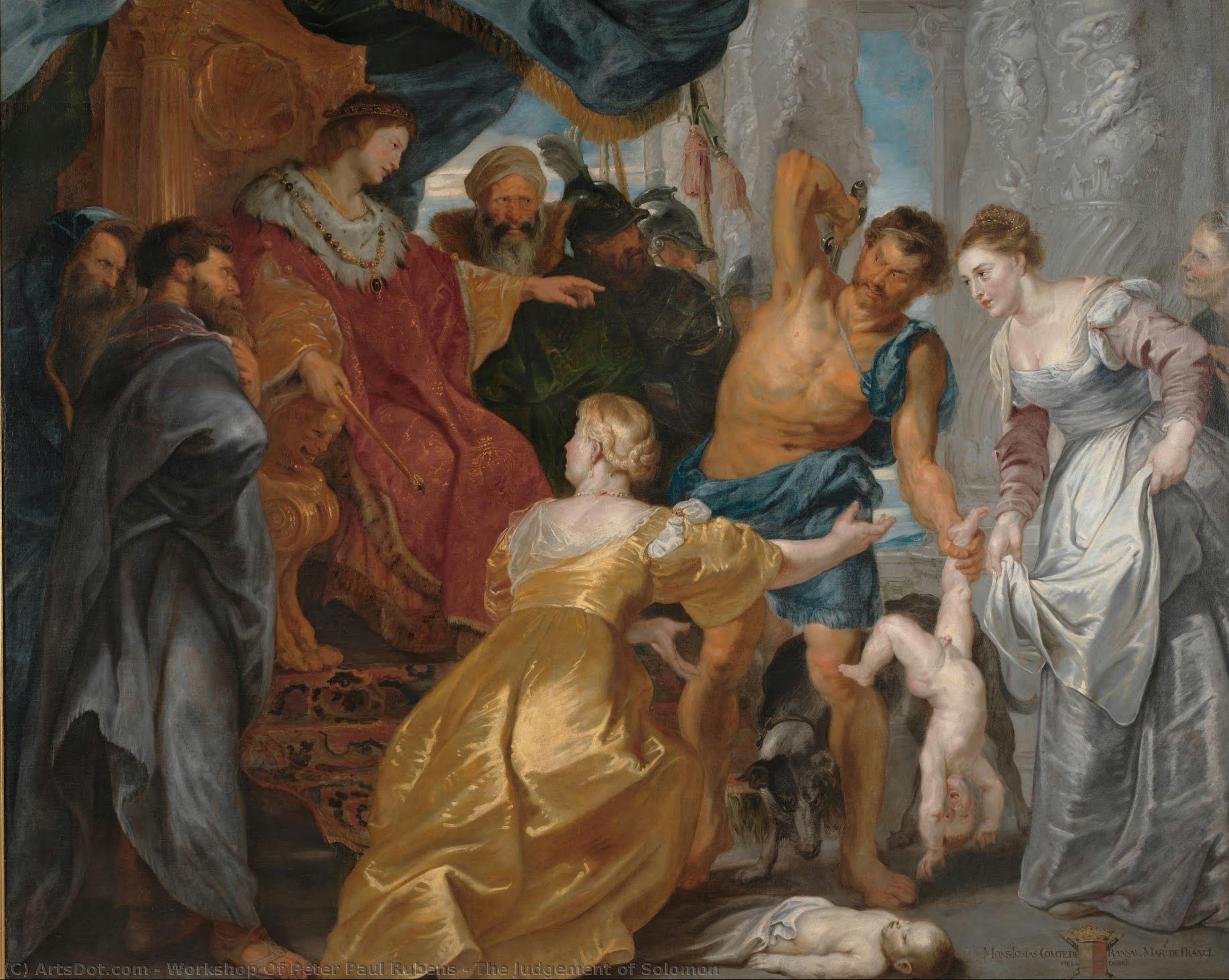 The Judgement Of Solomon — Workshop Of Peter Paul Rubens