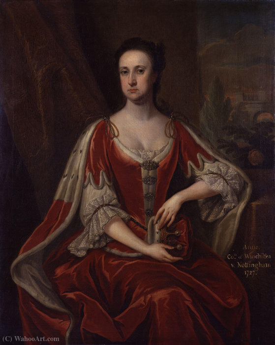 Portrait Of Anne Hatton, Countess Of Winchilsea — Jonathan Richardson The Elder