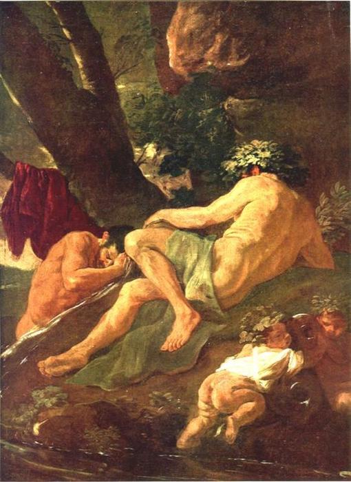 Midas Washing At The Source Of The River Pactolus — Nicolas Poussin