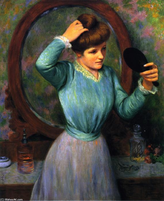 The Mirror (also Known As Woman Fixing Her Hair) — Federico Zandomeneghi