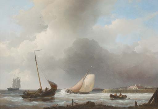 Sailing Boats Off The Dutch Coast — Abraham Hulk Senior