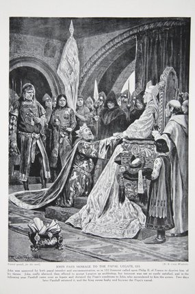 John Pays Homage To The Papal Legate — Richard Caton Woodville