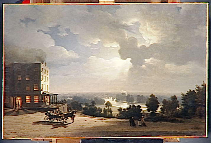Vue De La Campagne De Richmond, Effet De Clair De Lune — Hippolyte Sebron