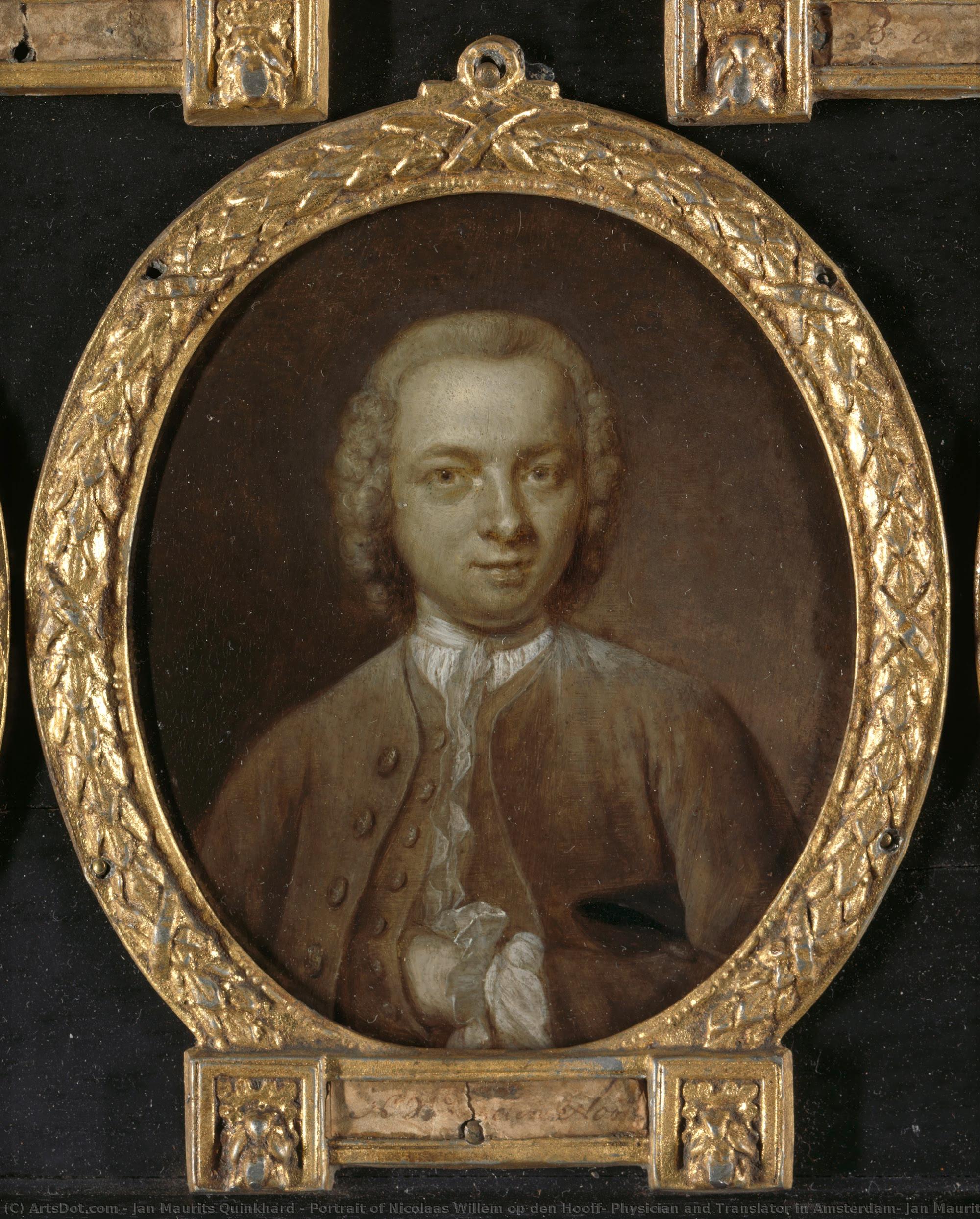 Portrait Of Nicolaas Willem Op Den Hooff, Physician And Translator In Amsterdam, Jan Maurits Quinkhard, 1732 - 1771 — Jan Maurits Quinkhard