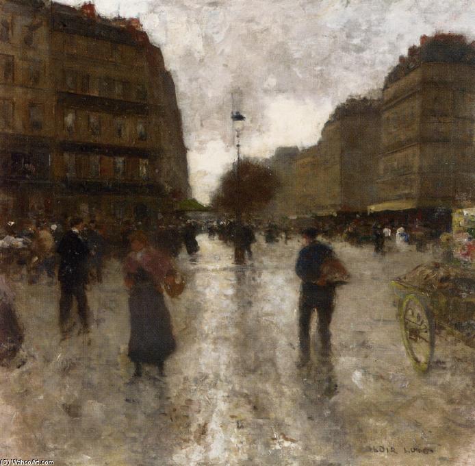 A Parisian Street Scene — Dit Luigi Loir Aloys François Joseph Loir