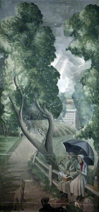 Couple In The Rain — Mary Adshead