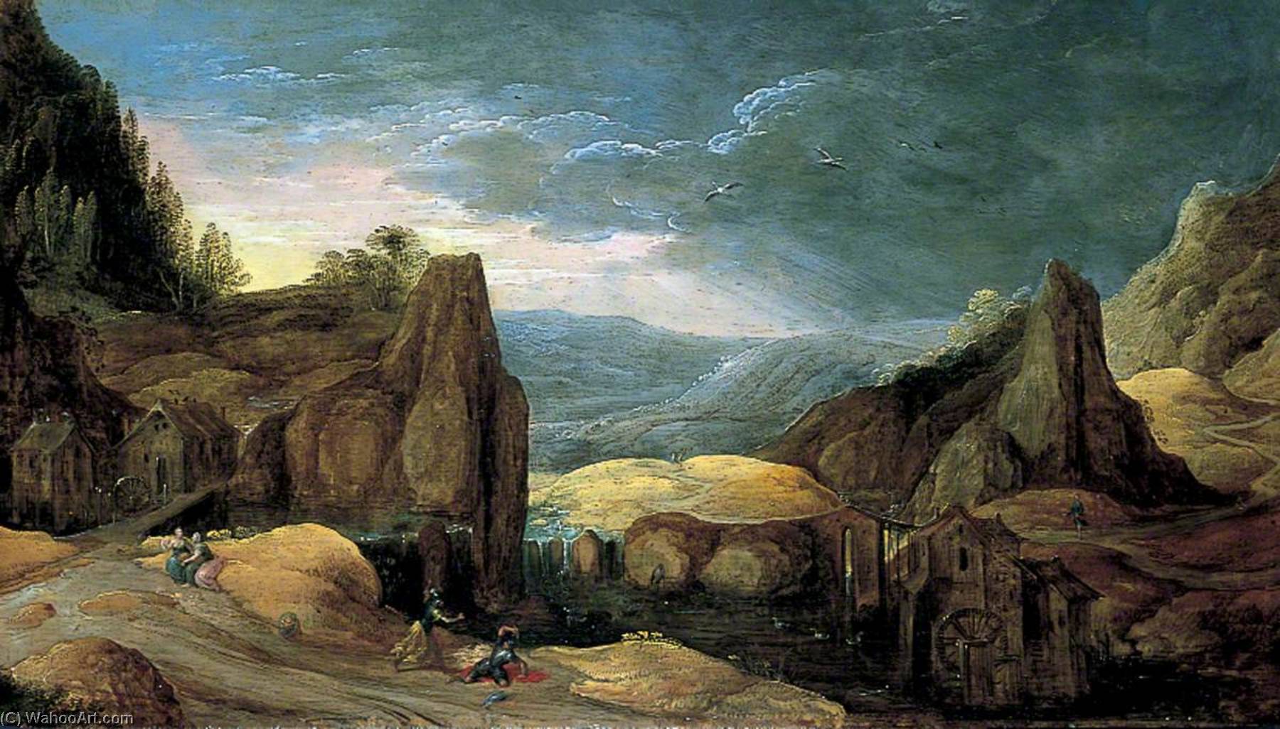 Landscape With Minerva Expelling Mars To Protect Peace And Plenty — Joos De Momper The Younger