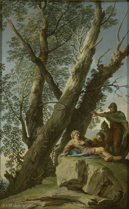 Landscape With A Wounded Bandit And Other Figures — Andrea Locatelli