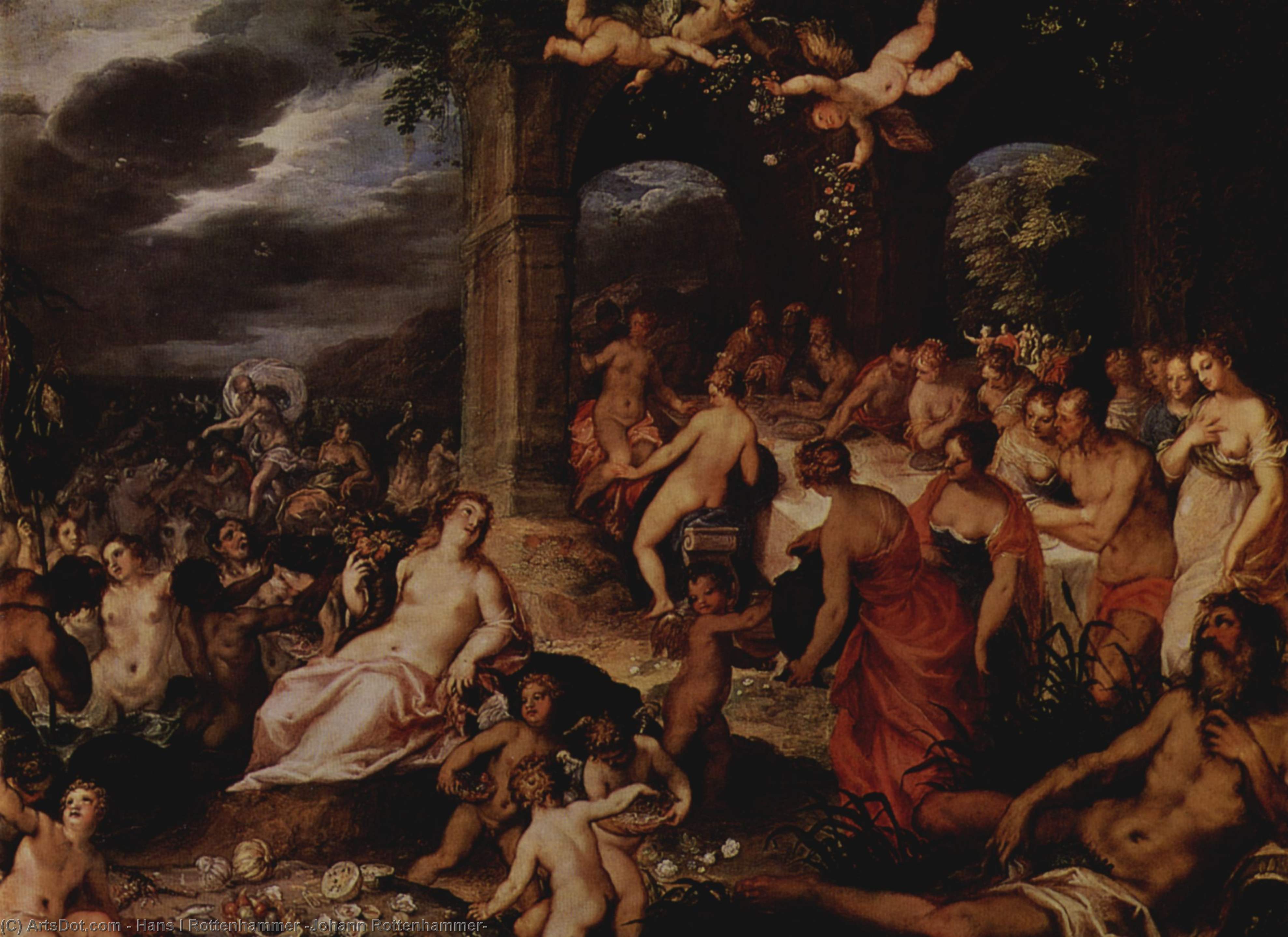 Das Mahl Der Gotter — Hans I Rottenhammer (johann Rottenhammer)