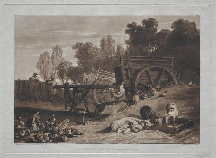 The Farmyard With The Cock — Joseph Mallord William Turner
