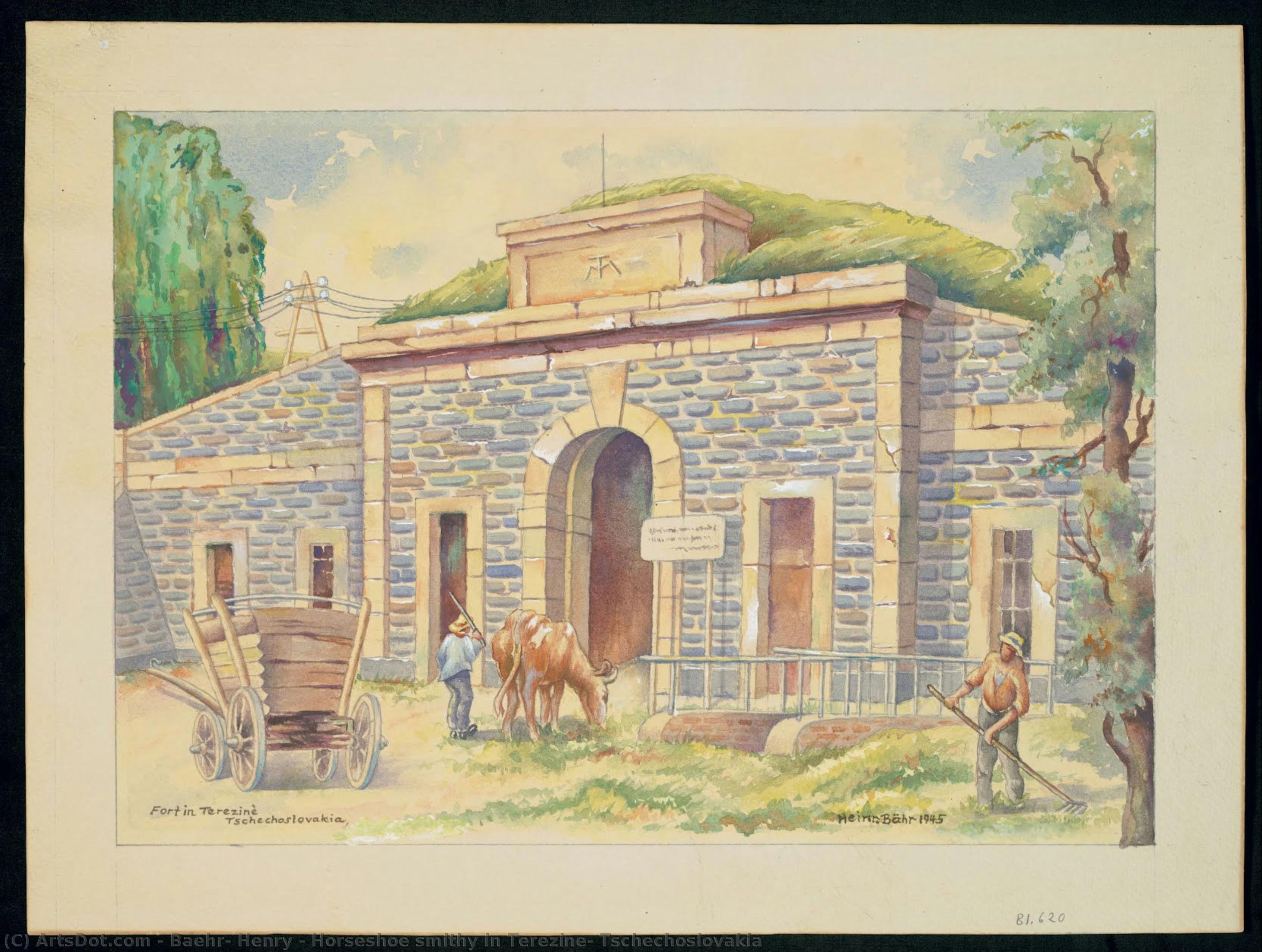 Horseshoe Smithy In Terezine, Tschechoslovakia — Baehr, Henry