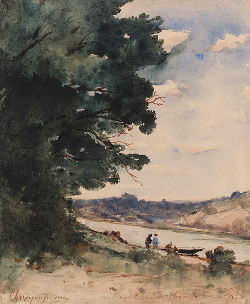 On The Riverbank — Henri-joseph Harpignies