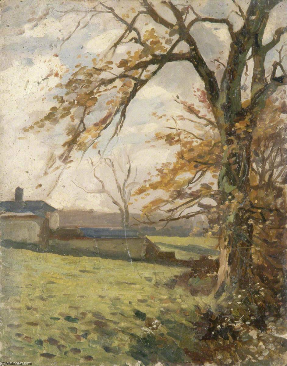Autumnal Trees And Farm Buildings — Gunning King