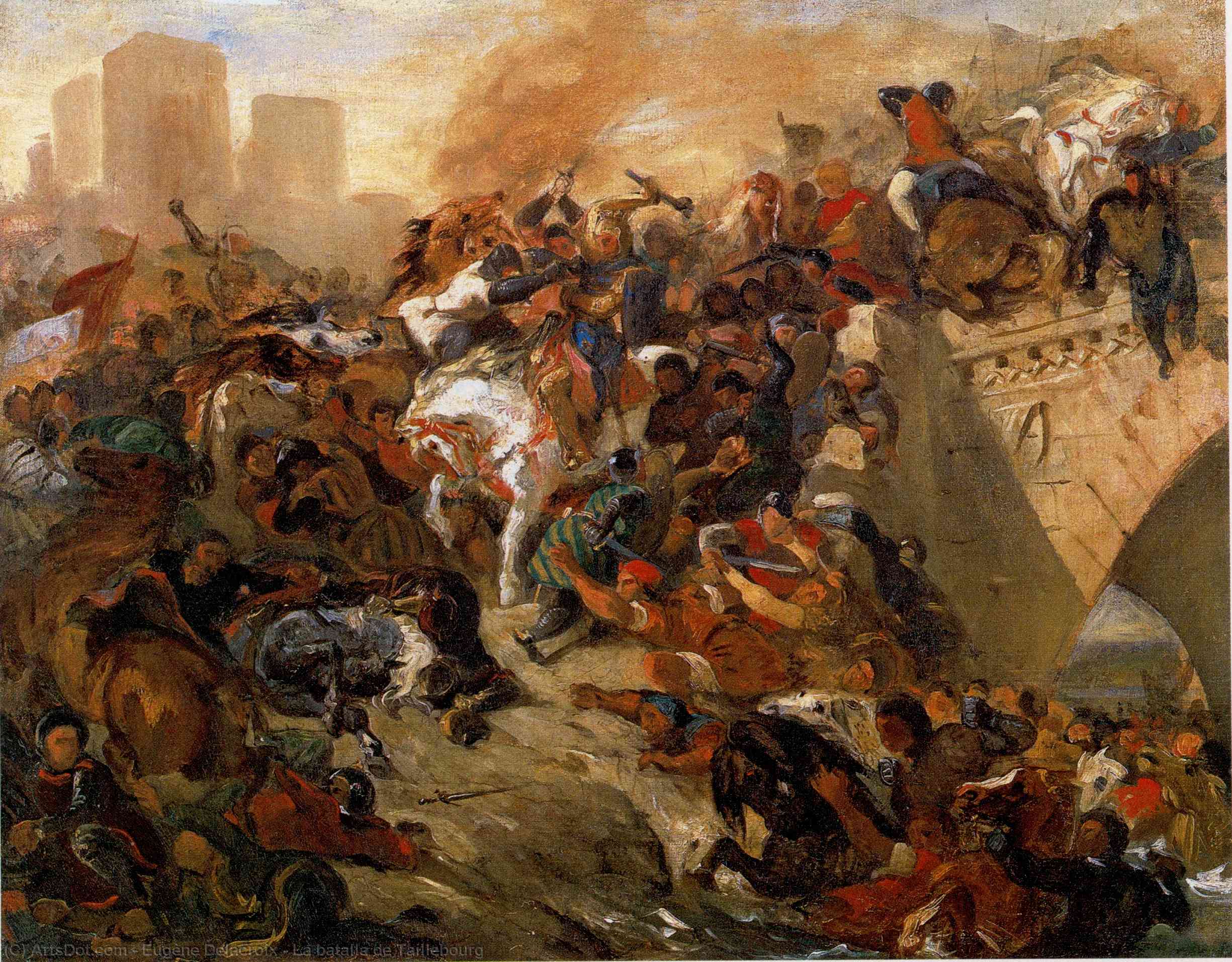 La Batalla De Taillebourg — Эжен Делакруа