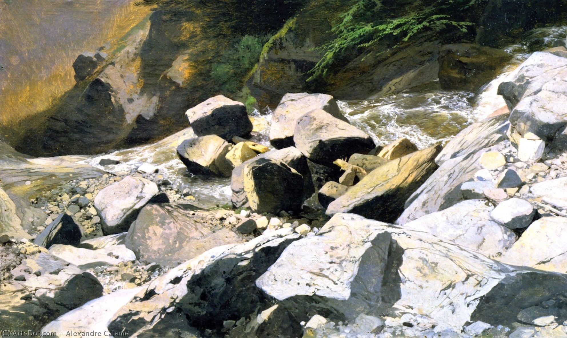 The River Lutschine Near Lauterbrunnen — Alexandre Calame