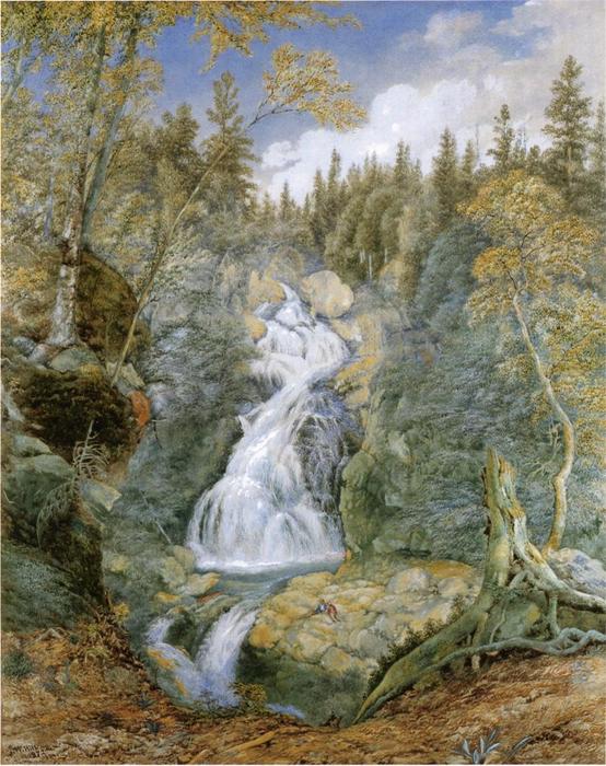 Crystal Cascade, White Mountains — John William Hill