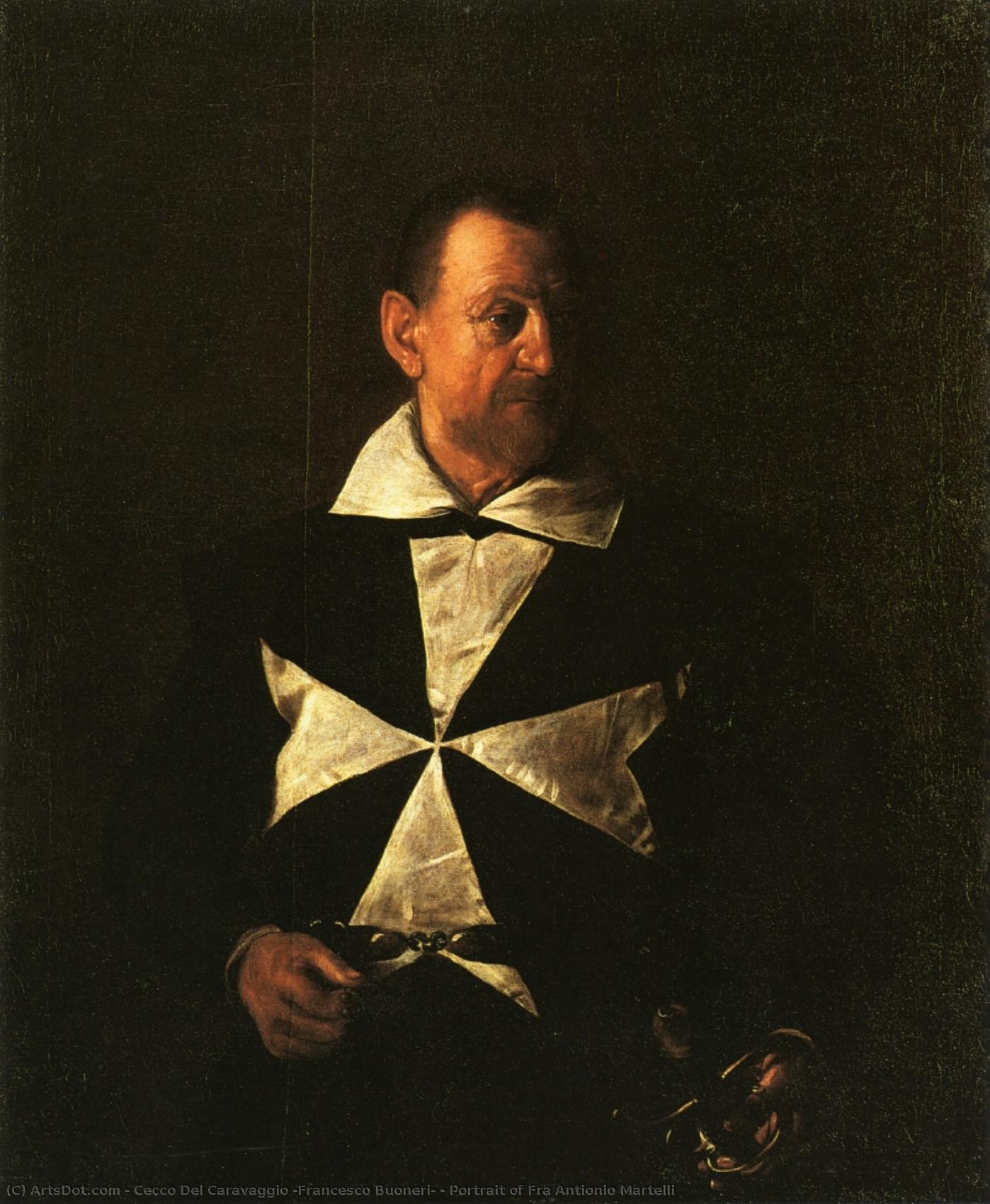 Portrait Of Fra Antionio Martelli — Cecco Del Caravaggio (francesco Buoneri)