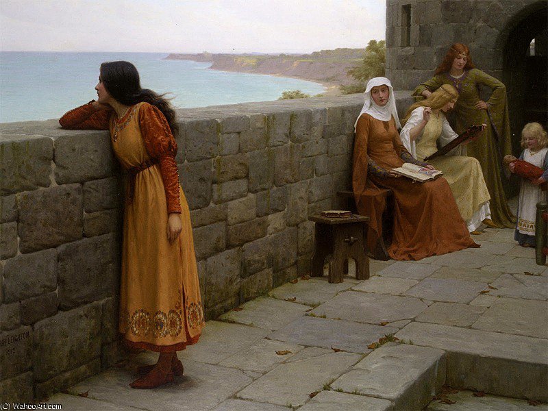 The Hostage - Oil On Canvas - — Edmund Blair Leighton