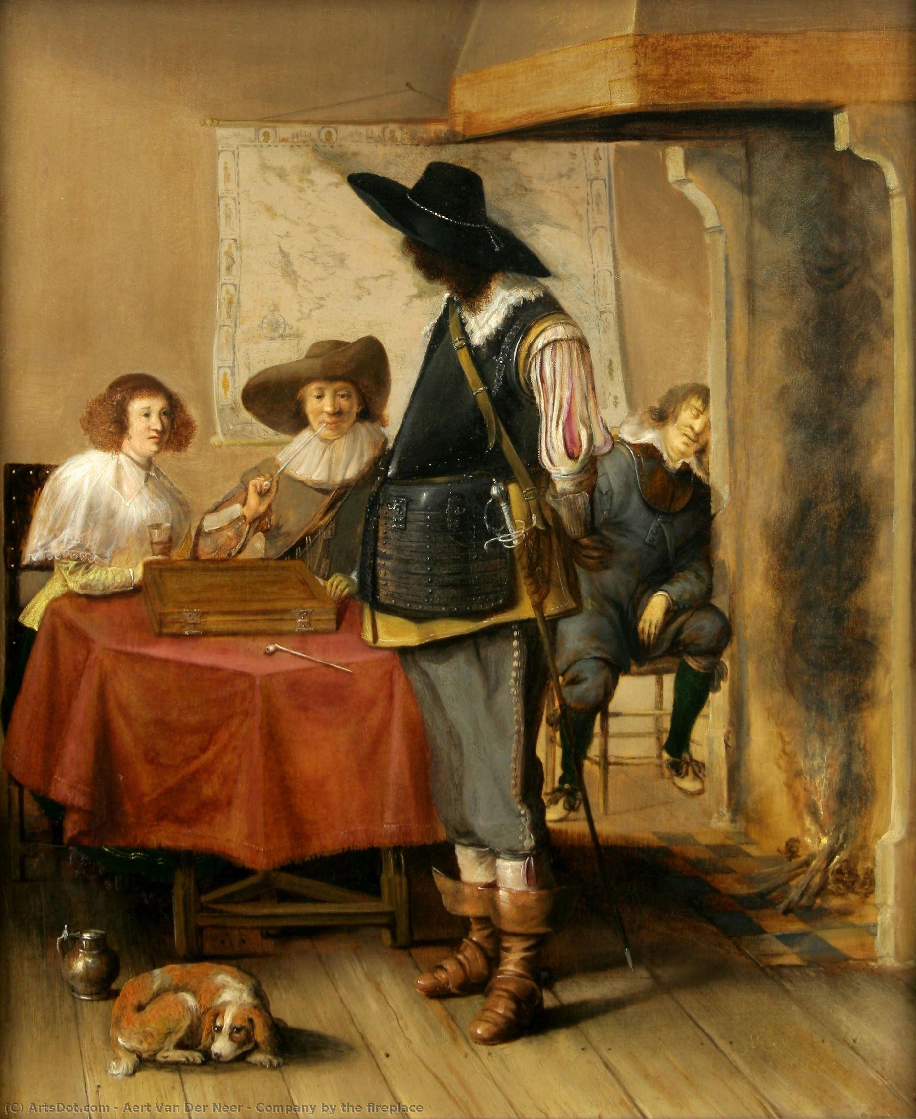 Company By The Fireplace — Аэрт Ван Дер Неер