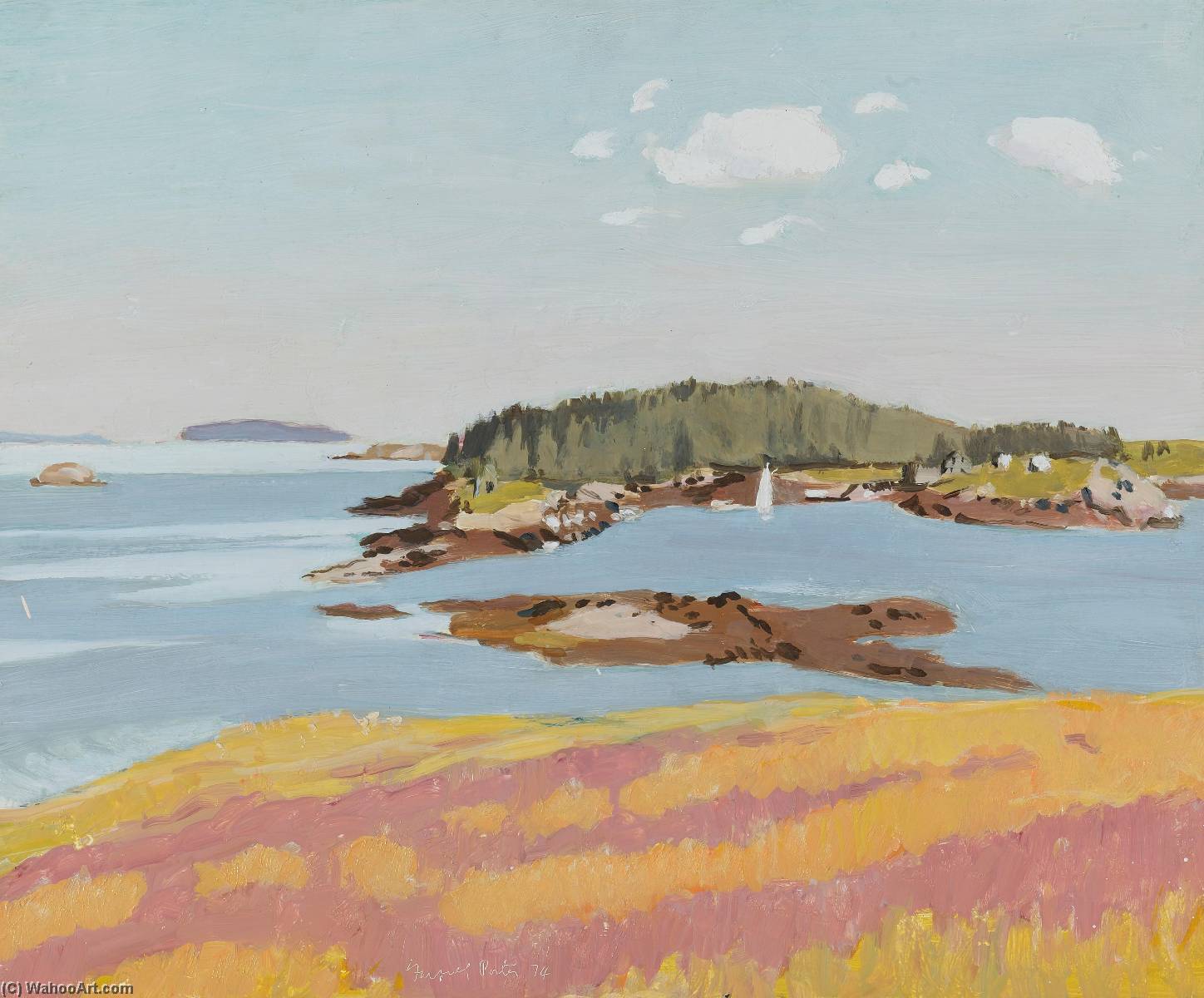 Bear Island With Attendant Clouds — Fairfield Porter