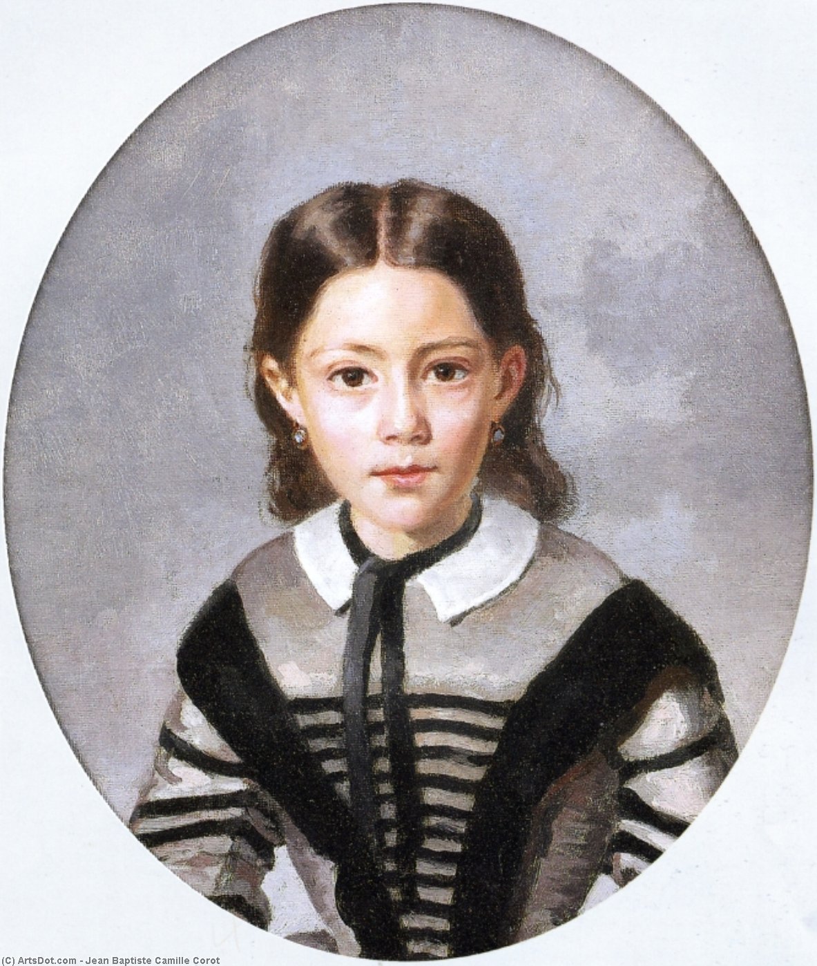 Louise Laure Baudot At Nine Years — Jean-baptiste-camille Corot