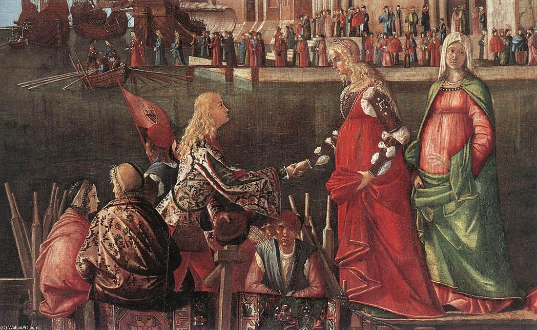 Meeting Of The Betrothed Couple (detail) — Vittore Carpaccio