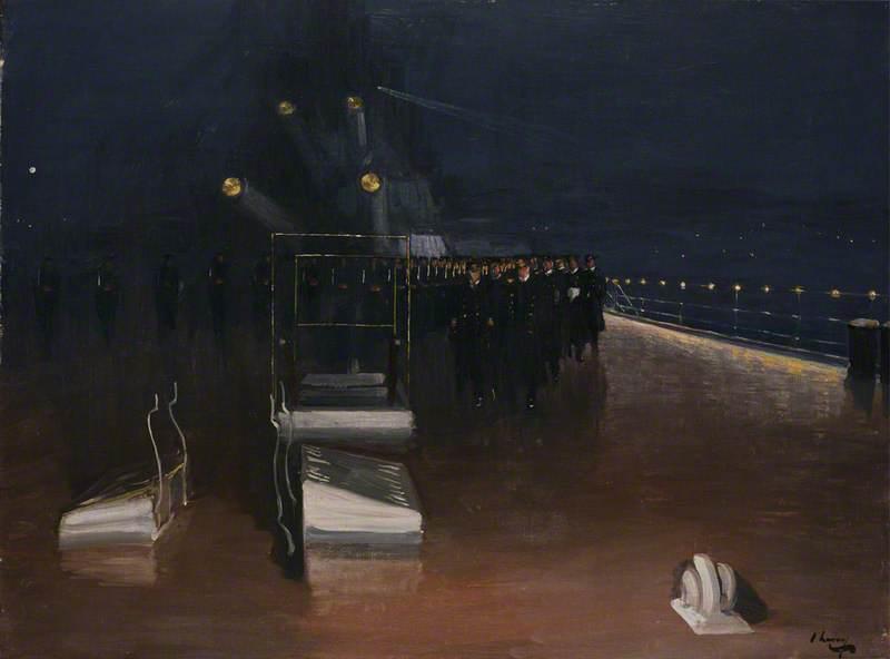 Night And The Arrival Of The German Delegates: Hms 'queen Elizabeth', 15 November 1918 — Sir John Lavery