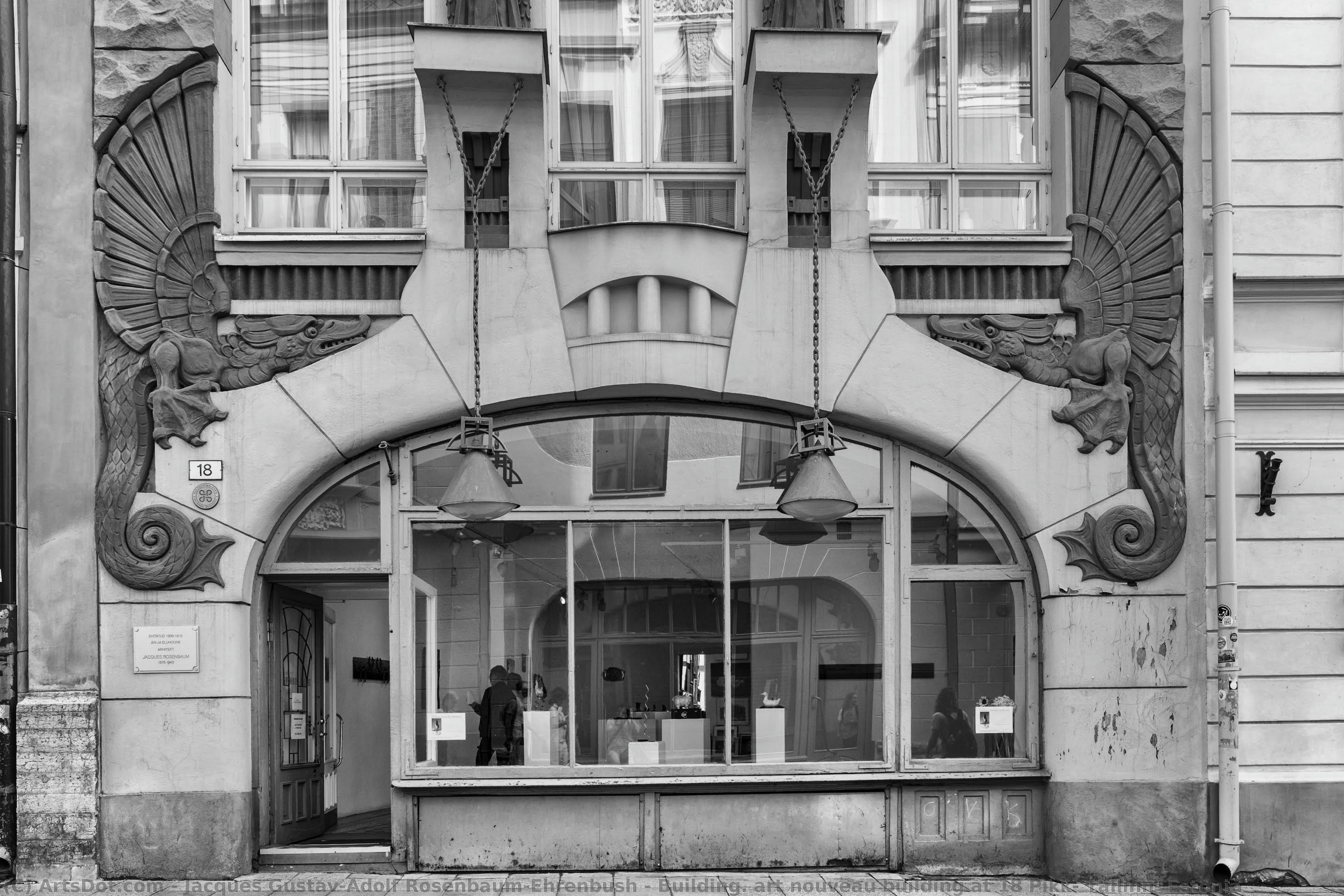 Building. Art Nouveau Building At 18 Pikk, Tallinn, Estonia — Jacques Gustav-adolf Rosenbaum-ehrenbush