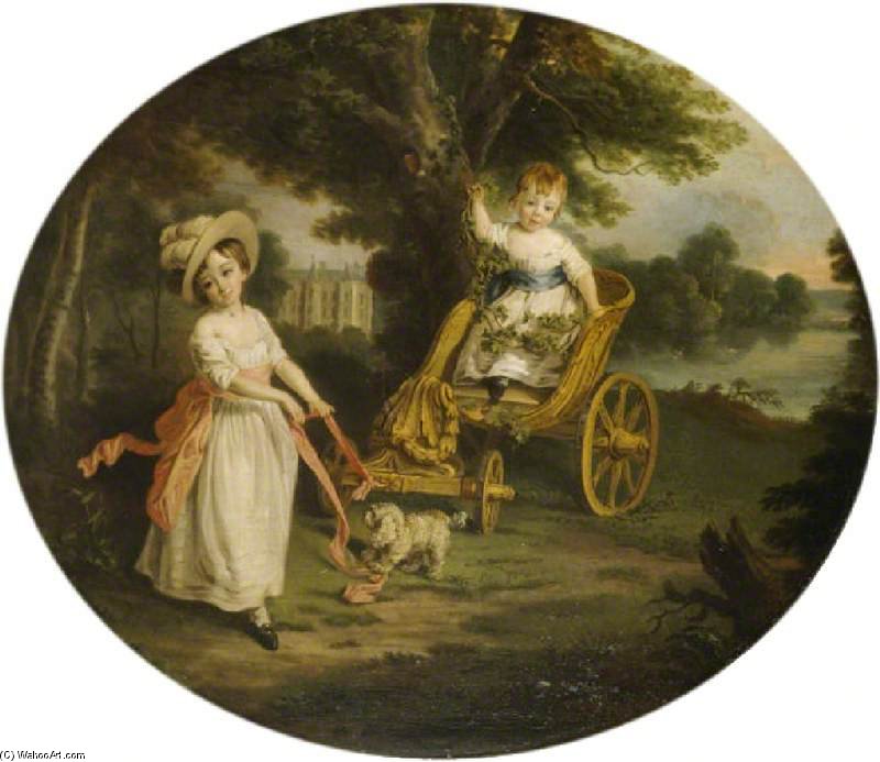 The O’neill Boys With A Chariot In The Grounds Of Shane’s Castle — Francis Wheatley