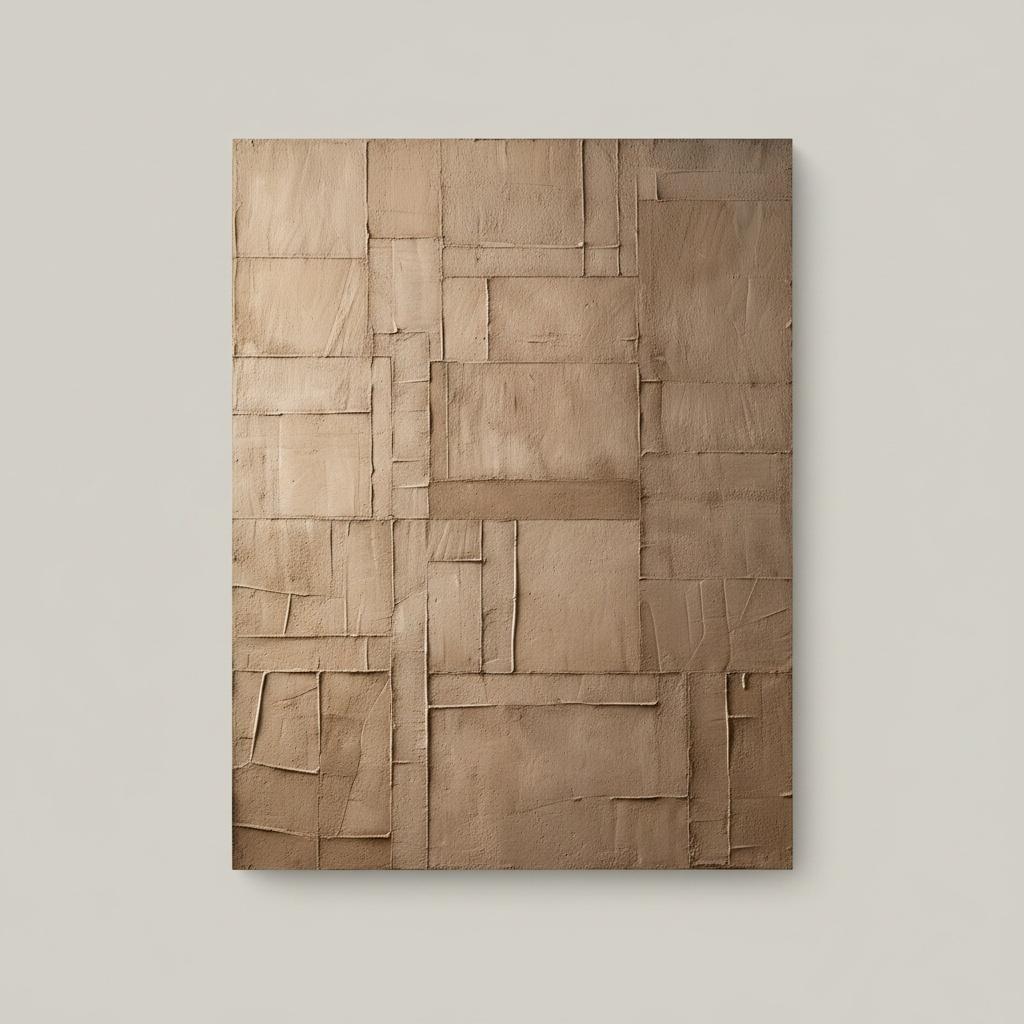 Monolithische Echos Von Sand Und Stein In Einem Skulptierten Geometrischen Relief — David Moreau