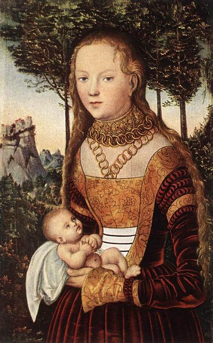 Madre Joven Con Niño — Lucas Cranach El Viejo