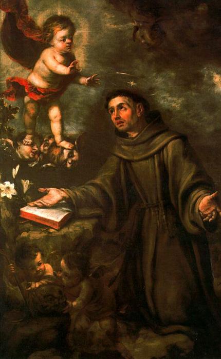 San Antonio De Padua Con El Niño — Juan De Valdés Leal